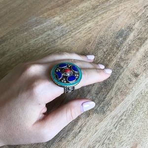 Authentic Turkish silver and turquoise ring